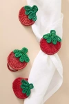 Anthropologie Handwoven Fruit Napkin Rings, Set Of 4