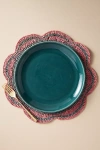 Anthropologie Handwoven Garden Party Placemat In Blue