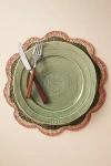 Anthropologie Handwoven Garden Party Placemat In Green