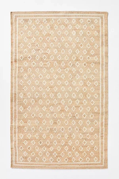 Anthropologie Handwoven Orchard Diamond Rug In Neutral