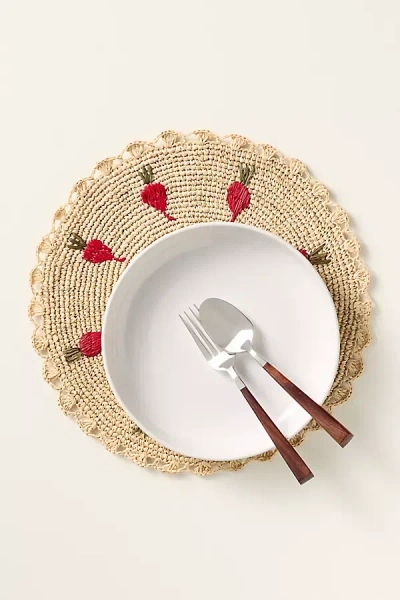 Anthropologie Handwoven Radish Placemat In Neutral