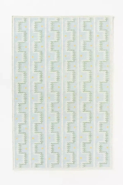Anthropologie Handwoven Wool Scandi Geometric Rug