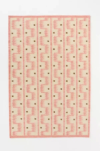 Anthropologie Handwoven Wool Scandi Geometric Rug