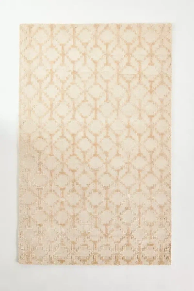 Anthropologie Handwoven Wool-viscose Blend Rug In Brown