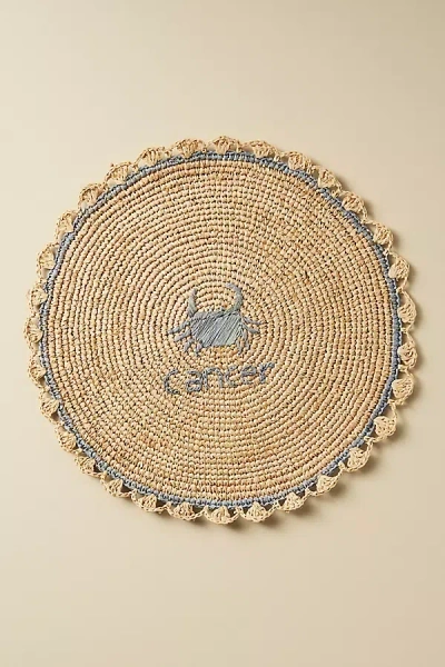 Anthropologie Handwoven Zodiac Placemat In Neutral
