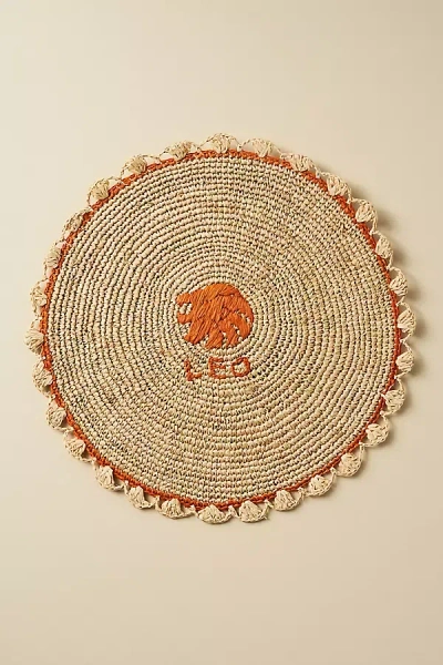 Anthropologie Handwoven Zodiac Placemat In Neutral