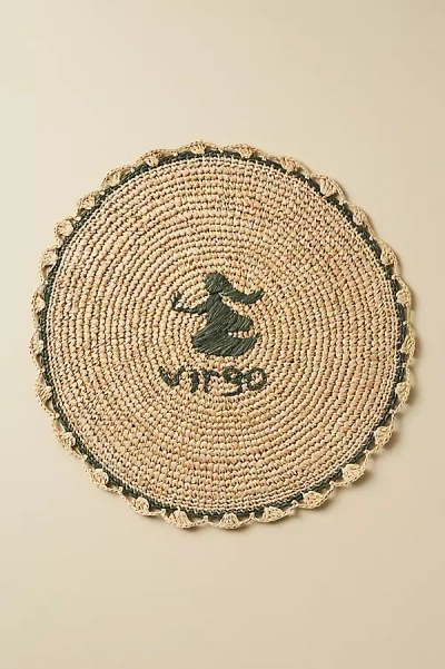 Anthropologie Handwoven Zodiac Placemat In Neutral
