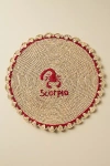 Anthropologie Handwoven Zodiac Placemat In Red