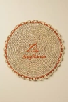 Anthropologie Handwoven Zodiac Placemat In Orange