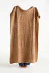 Anthropologie Hazel Wool Blend Knit Patchwork Throw Blanket