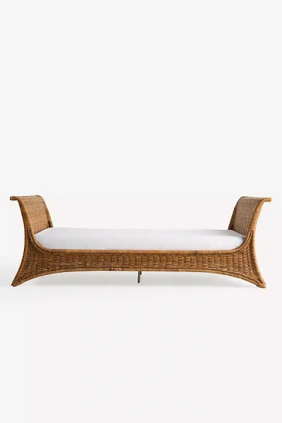 Anthropologie Healsburg Wicker Rattan Daybed In Beige