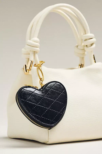 Anthropologie Heart Bag Charm In Black