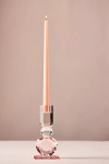 Anthropologie Heart Cut Glass Candle Holder In Pink