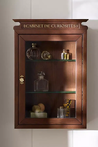 Anthropologie Heather Wood Apothecary Bathroom Cabinet In Brown