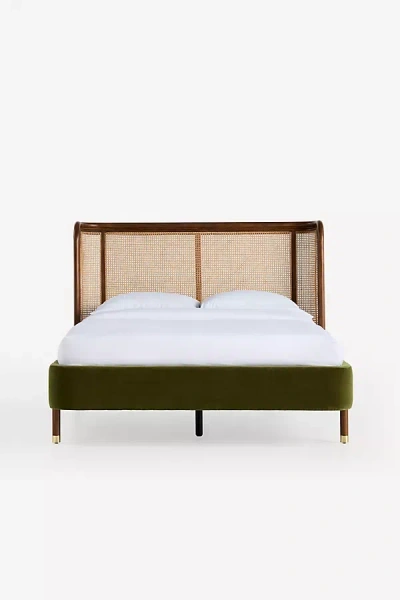 Anthropologie Heatherfield Velvet Bed In Brown