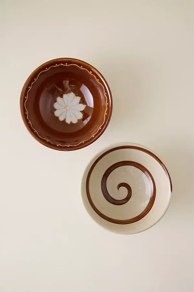 Anthropologie Heikki Stoneware Bowl, Set Of 2 In Brown