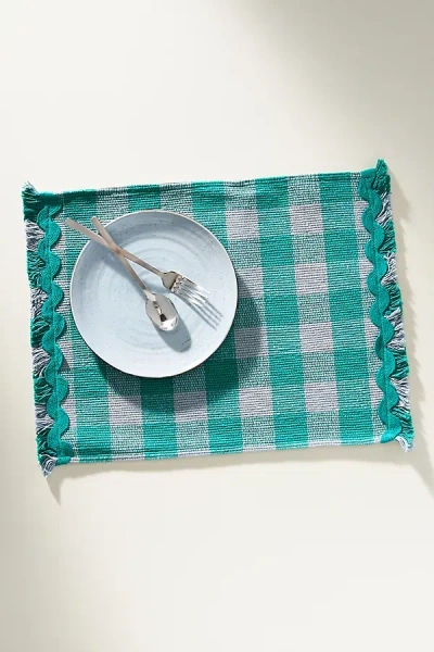 Anthropologie Helana Woven Placemat In Green