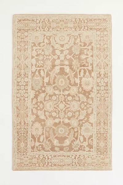 Anthropologie Helen Hand-knotted Wool Persian-inspired Rug In Neutral