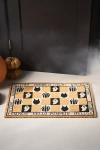 Anthropologie Hello Pumpkin Halloween Checkered Printed Coir Doormat