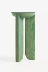 Anthropologie Hemi Solid Oak Wood Side Table In Green