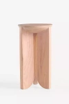 Anthropologie Hemi Solid Oak Wood Side Table In Pink