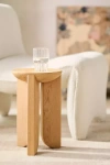 Anthropologie Hemi Solid Oak Wood Side Table In Brown