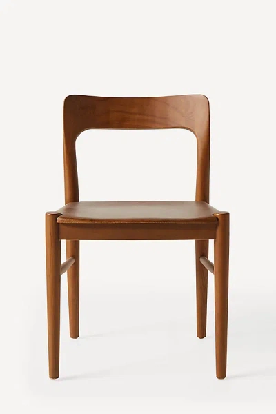 Anthropologie Heritage Ash Wood Dining Chair In Brown