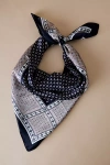 Anthropologie Heritage Print Headscarf In Black