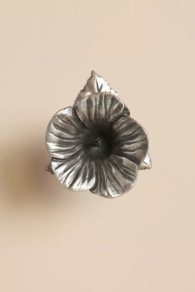 Anthropologie Hibiscus Tieback In Silver