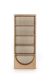 Anthropologie Higgs Honey Oak Bottom Arch Cane Paneling Bookcase In Neutral
