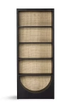 Anthropologie Higgs Honey Oak Bottom Arch Cane Paneling Bookcase