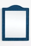 Anthropologie Hilltop Raffia Arch Wall Mirror In Blue