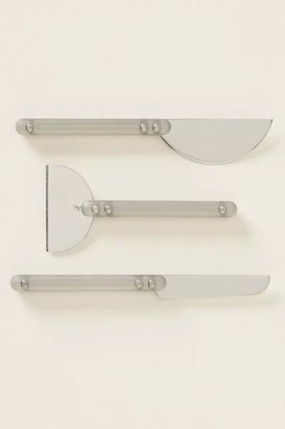 Anthropologie Holcomb Studio Wedge Cheese Knives, Set Of 3 In Multi