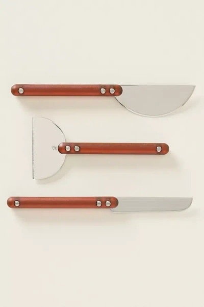 Anthropologie Holcomb Studio Wedge Cheese Knives, Set Of 3 In Multi
