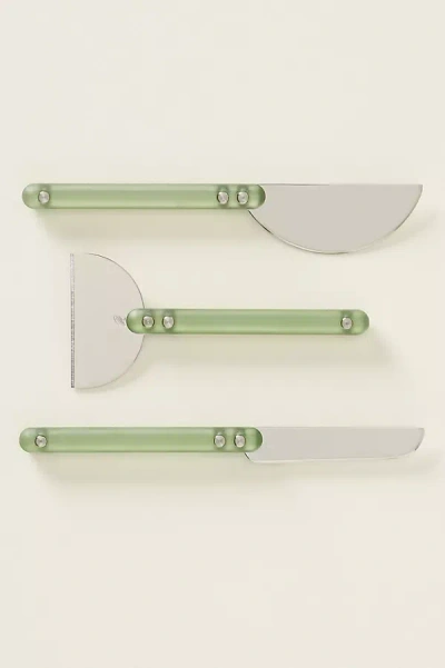 Anthropologie Holcomb Studio Wedge Cheese Knives, Set Of 3 In Multi