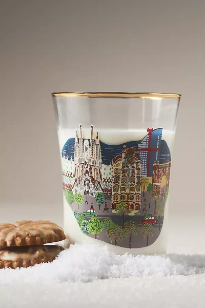 Anthropologie Holiday In The City Juice Glass In Metallic