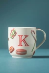Anthropologie Holifaye Stoneware Monogram Mug In Red