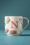Anthropologie Holifaye Stoneware Monogram Mug In Red