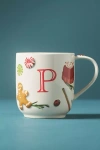 Anthropologie Holifaye Stoneware Monogram Mug In Multi