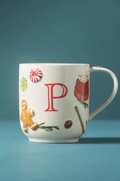 Anthropologie Holifaye Stoneware Monogram Mug