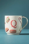 Anthropologie Holifaye Stoneware Monogram Mug In White