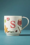 Anthropologie Holifaye Stoneware Monogram Mug In White