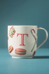Anthropologie Holifaye Stoneware Monogram Mug In White