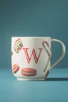 Anthropologie Holifaye Stoneware Monogram Mug In White