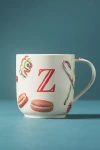 Anthropologie Holifaye Stoneware Monogram Mug In White