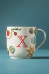 Anthropologie Holifaye Stoneware Monogram Mug In White