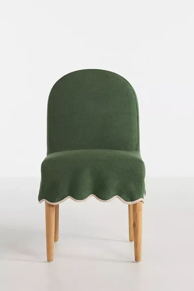 Anthropologie Holland Slipcover Dining Chair In Green