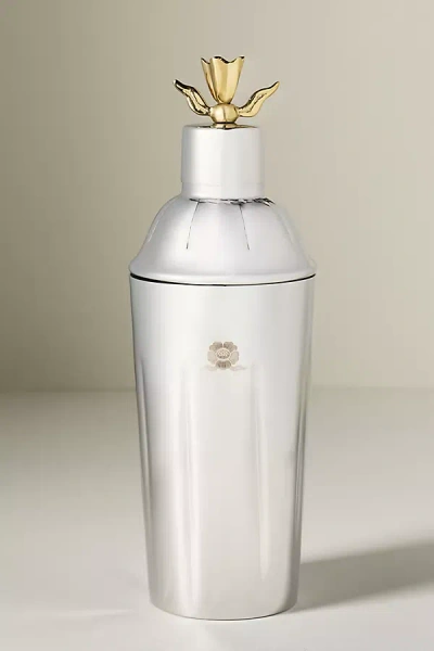 Anthropologie Hotel Bar Stainless Steel Cocktail Shaker In Silver