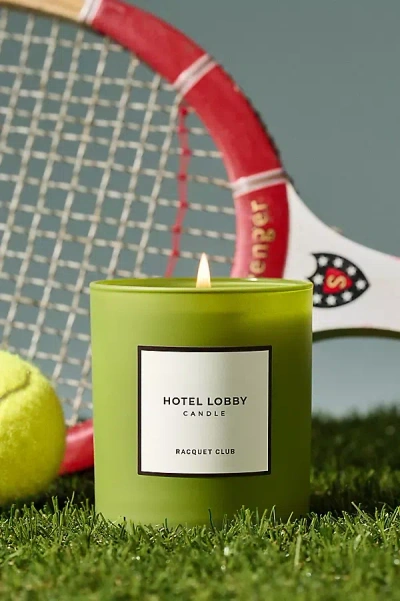 Anthropologie Hotel Lobby Fresh Racquet Club Boxed Glass Candle In Green