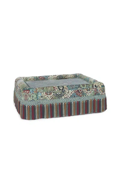 Anthropologie House Of Hackney Caspar Nichol Ottoman With Glass Top In Multi